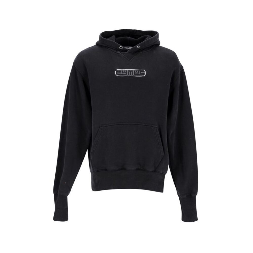 Eytys Lewis Logo-Patch Hoodie in Black Organic Cotton